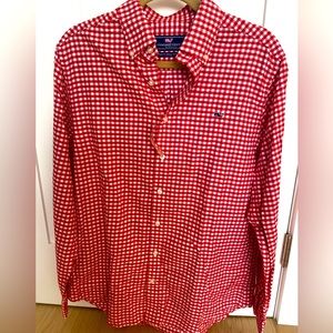 NWT VINEYARD VINES New Men’s Gingham check Slim Fit Button-down size M